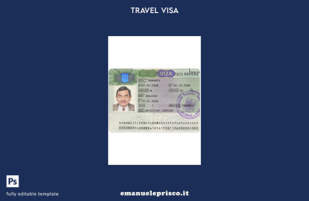 modello di visto per Romania in stile verificato